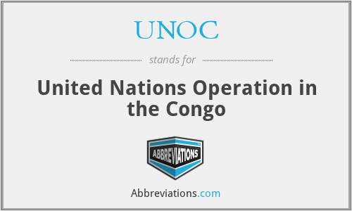What is the abbreviation for united nations operation in the congo?